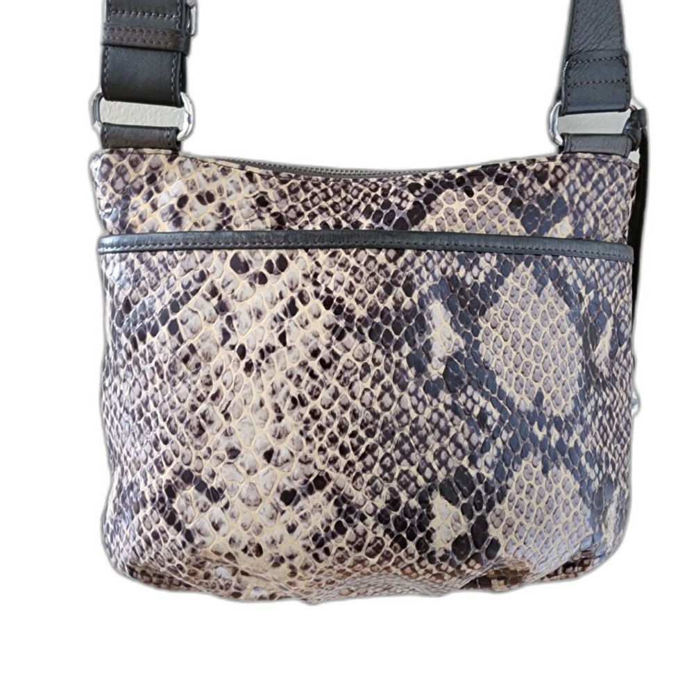 Brighton Faux Python Snakeskin Handbag Crossbody - image 5
